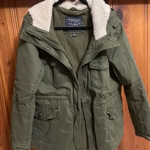 American Eagle Green Parka Jacket